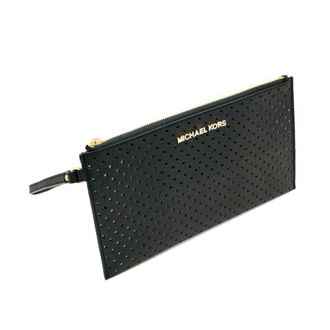 michael kors jet set sipper travel wristlet|Michael Kors leather wristlet.